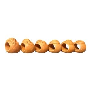 Unique Vintage Terracotta Fruit Salad Napkin Rings